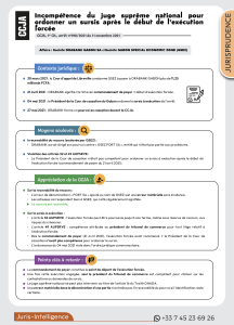 Incompétence du juge suprême national pour ordonner un sursis après le début de l’exécution forcée
