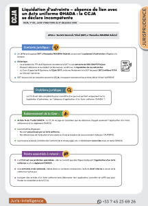 Liquidation d’astreinte – absence de lien avec un Acte uniforme OHADA : la CCJA se déclare incompétente
