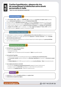 Caution hypothécaire : absence de vice de consentement et distinction entre sûreté personnelle et réelle