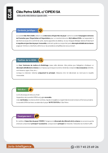 atra SARL c/ CIPEXI SA