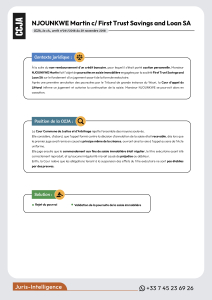 NJOUNKWE Martin c/ First Trust Savings and Loan SA