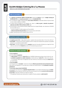 Société Abidjan Catering SA c/ Ly Moussa